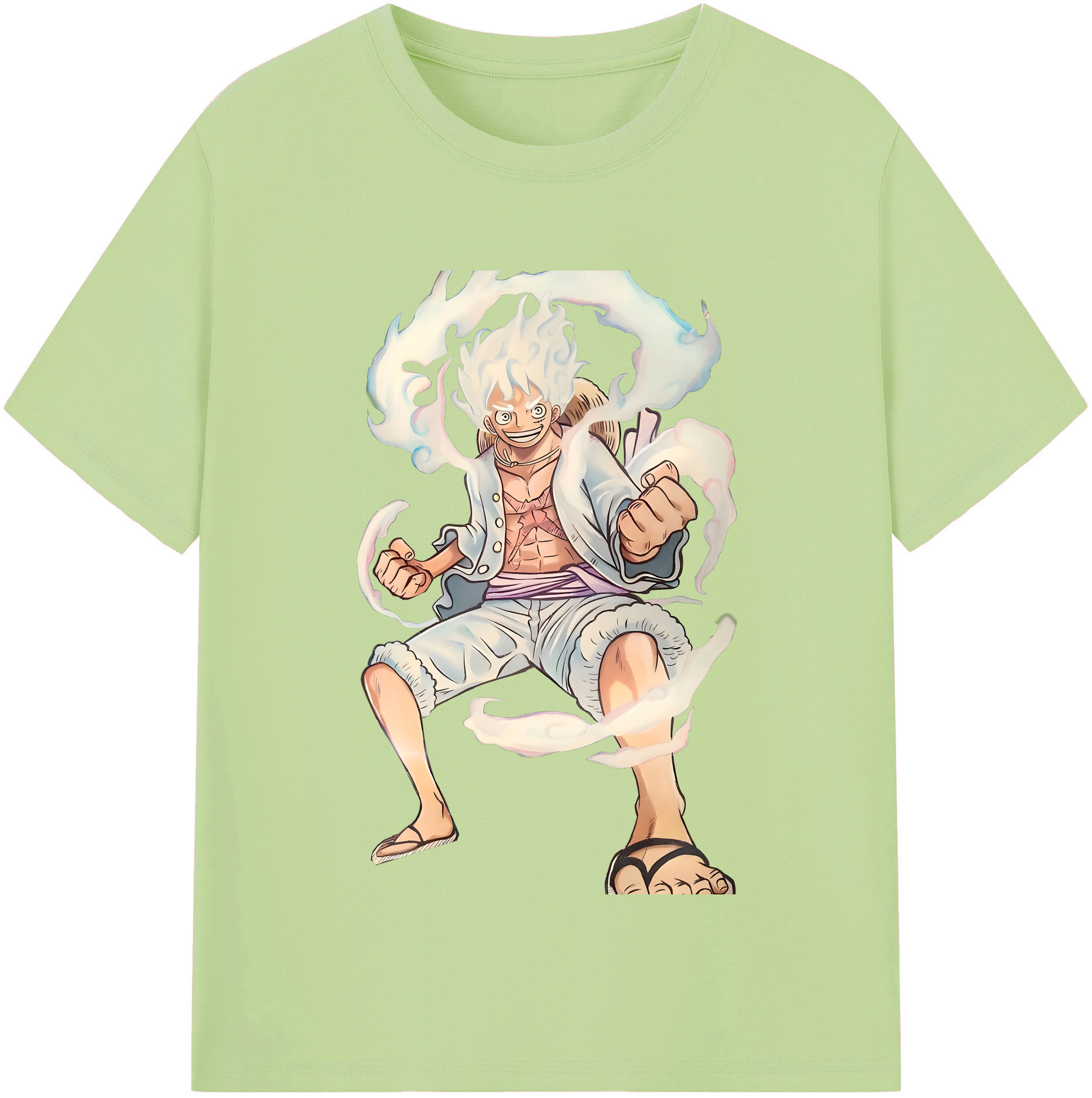 ワンピース モンキー・D・ルフィ ONE PIECE Monkey D. Luffy 綿100％半袖Tシャツ（フロントプリント）